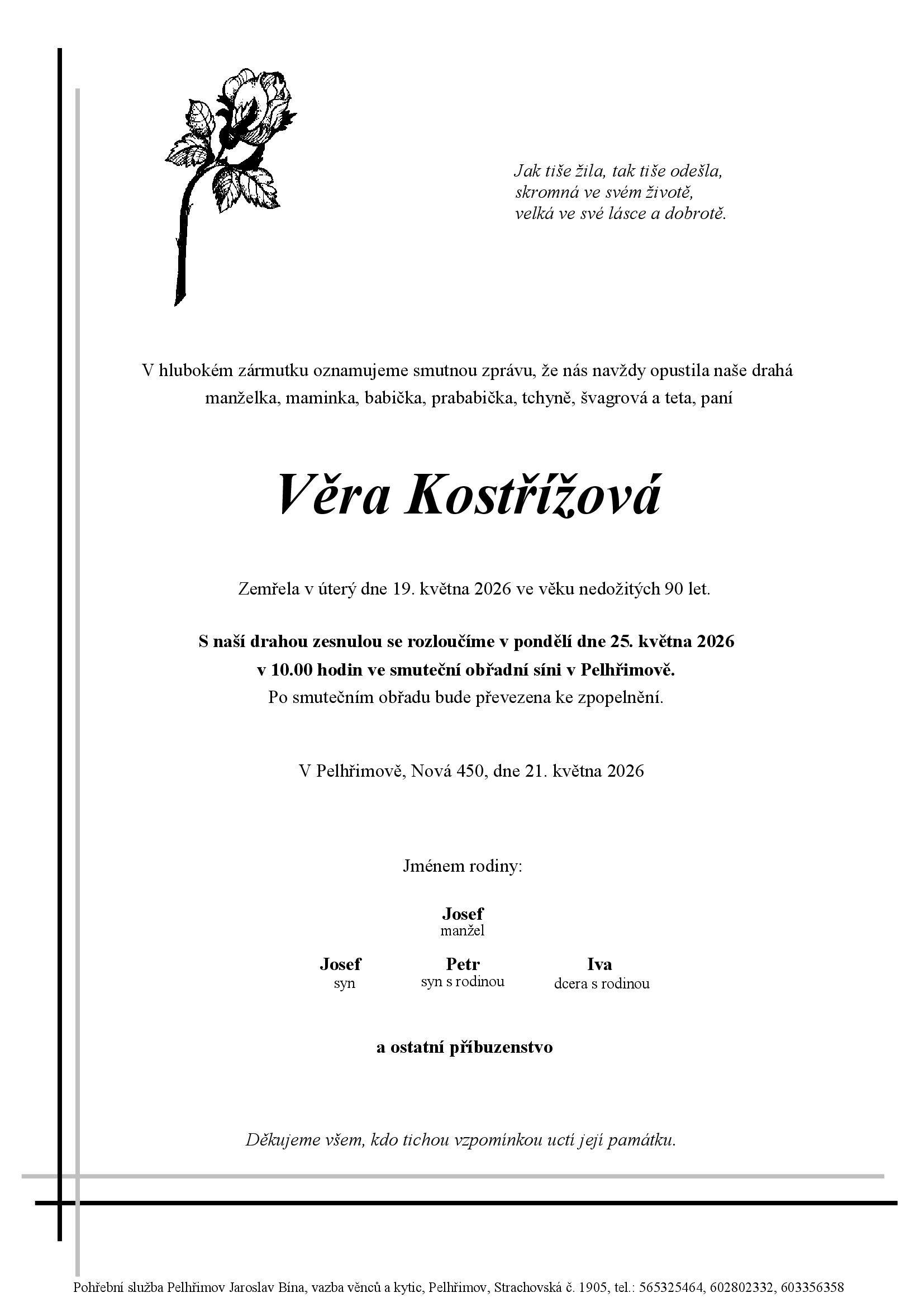 Parte – Věra Kostřížová