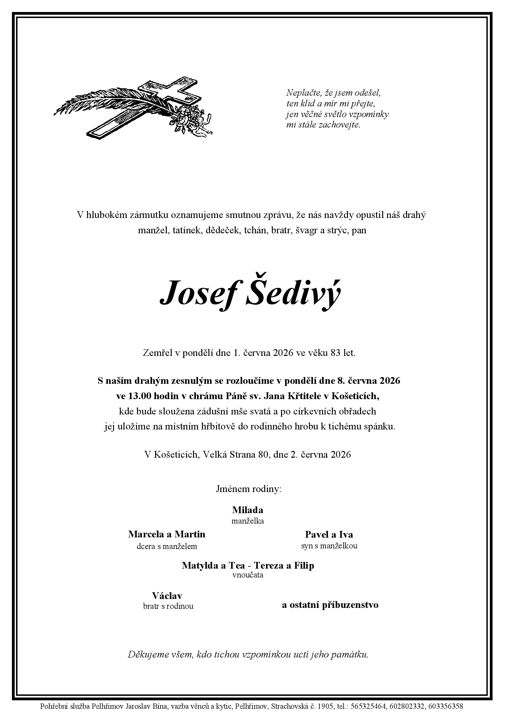 Parte – Josef Šedivý