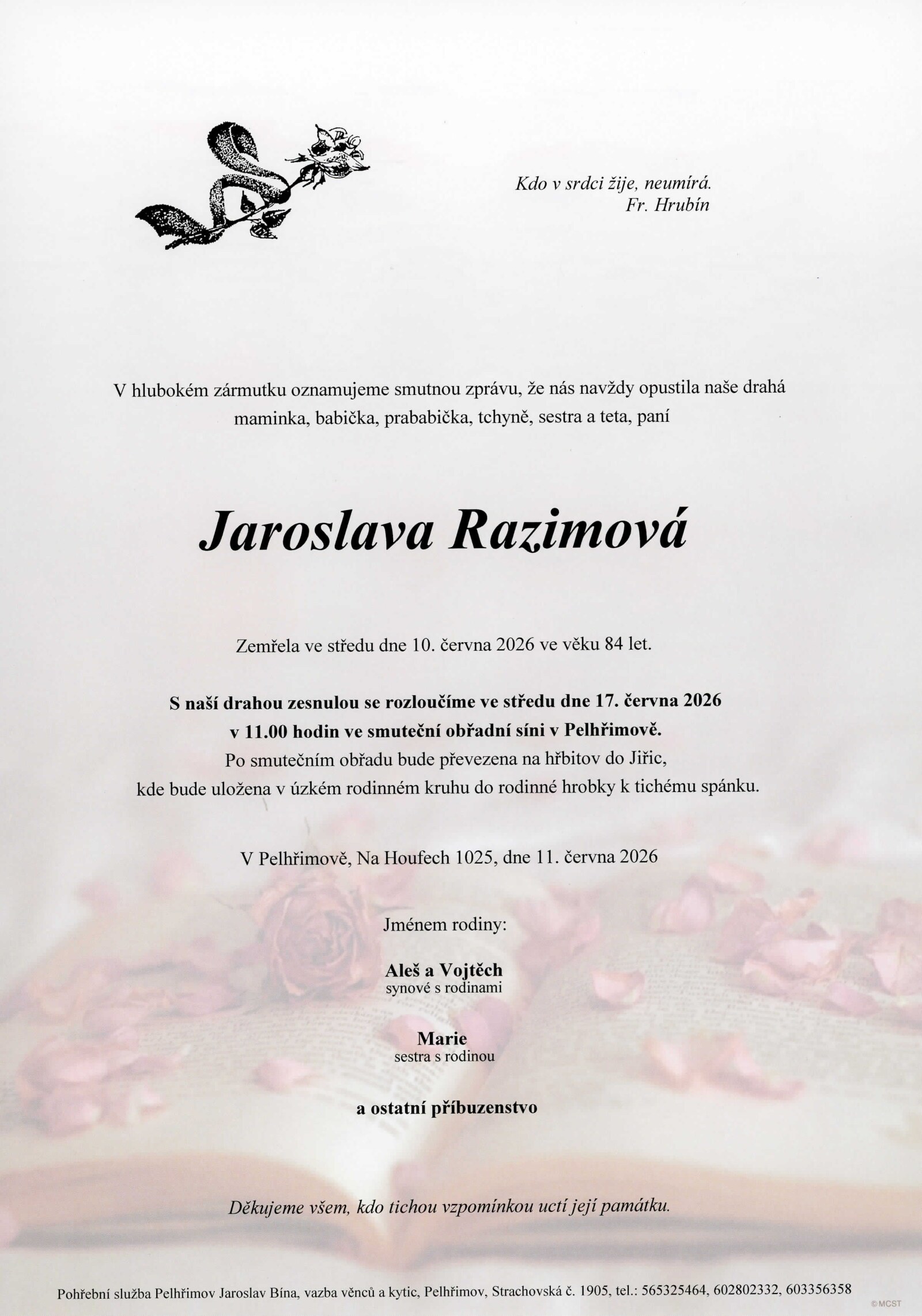 Parte – Jaroslava Razimová