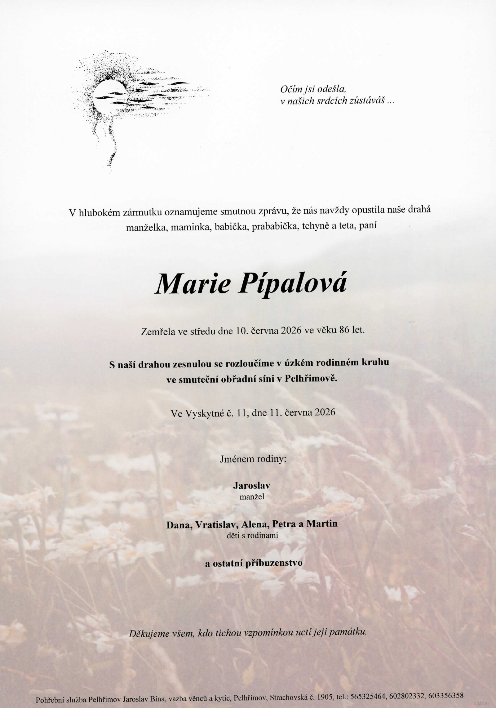 Parte – Marie Pípalová