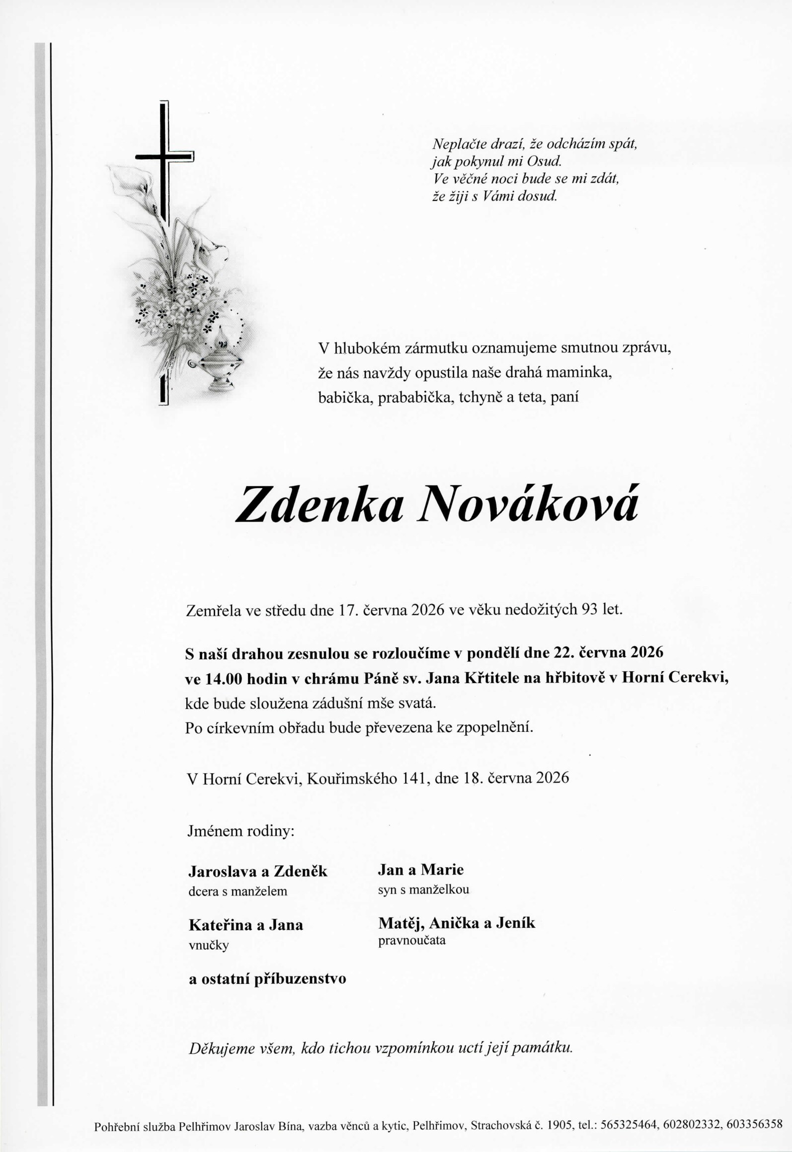 Parte – Zdenka Nováková