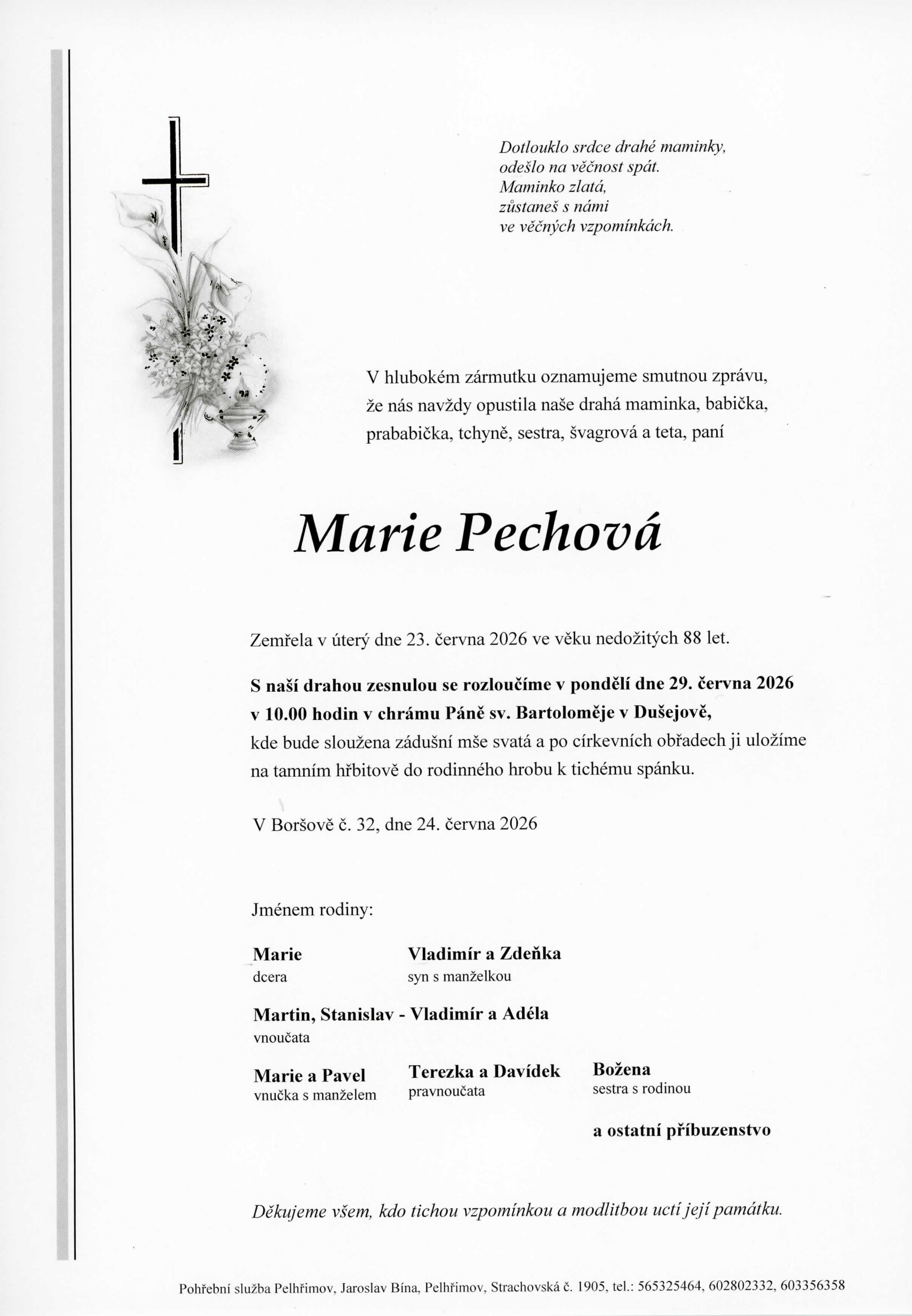 Parte – Marie Pechová