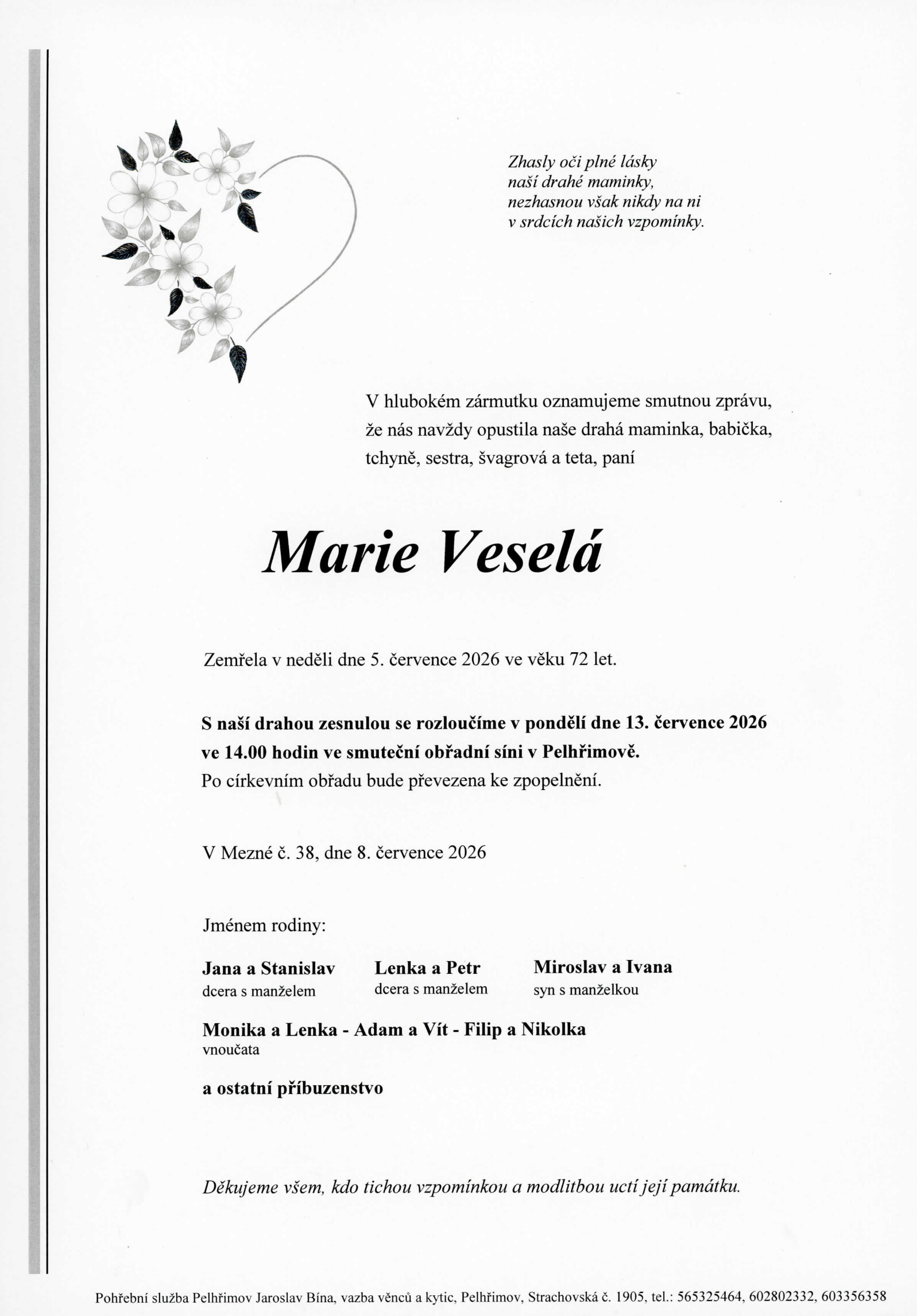 Parte – Marie Veselá