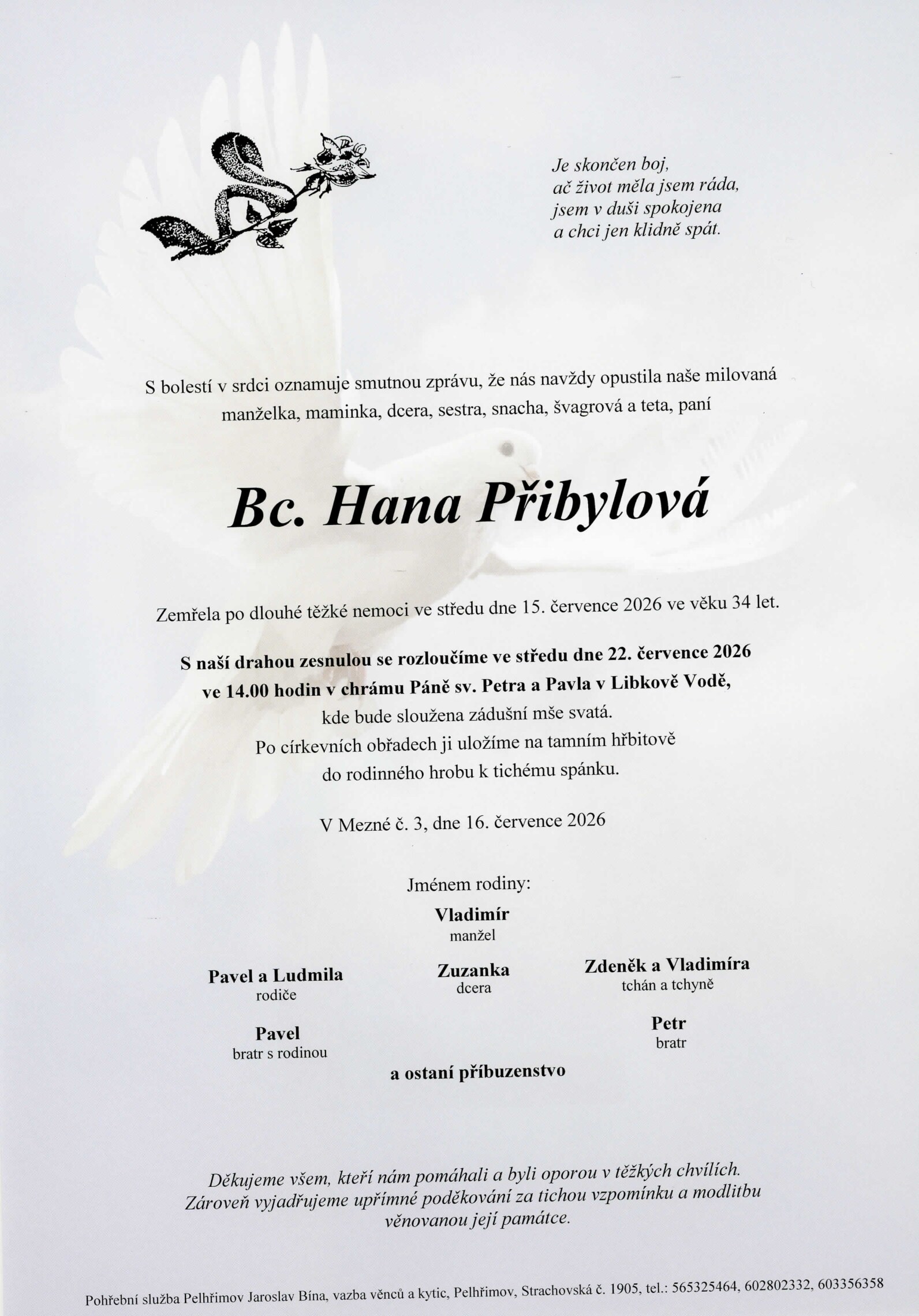 Parte – Bc. Hana Přibylová