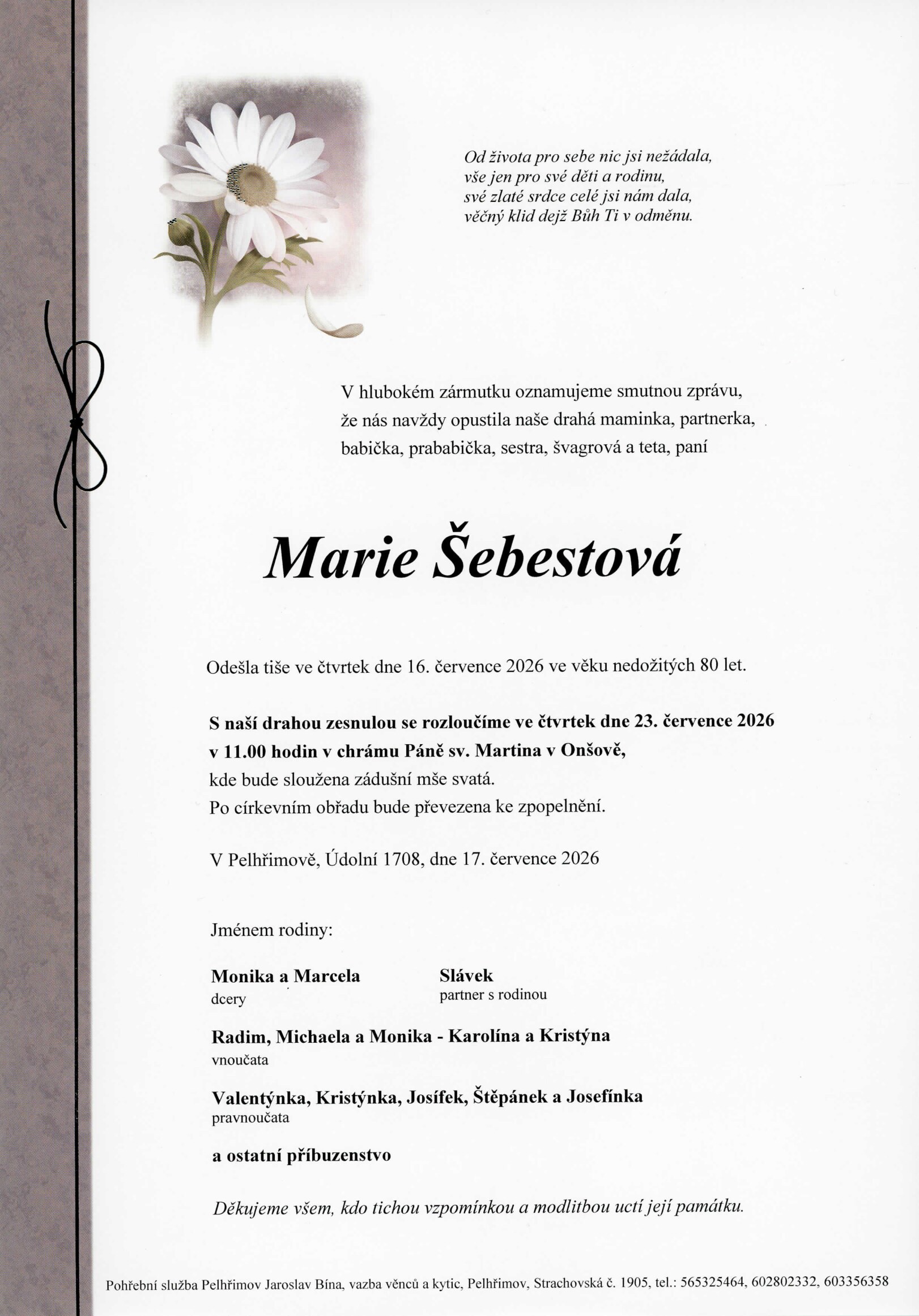 Parte – Marie Šebestová