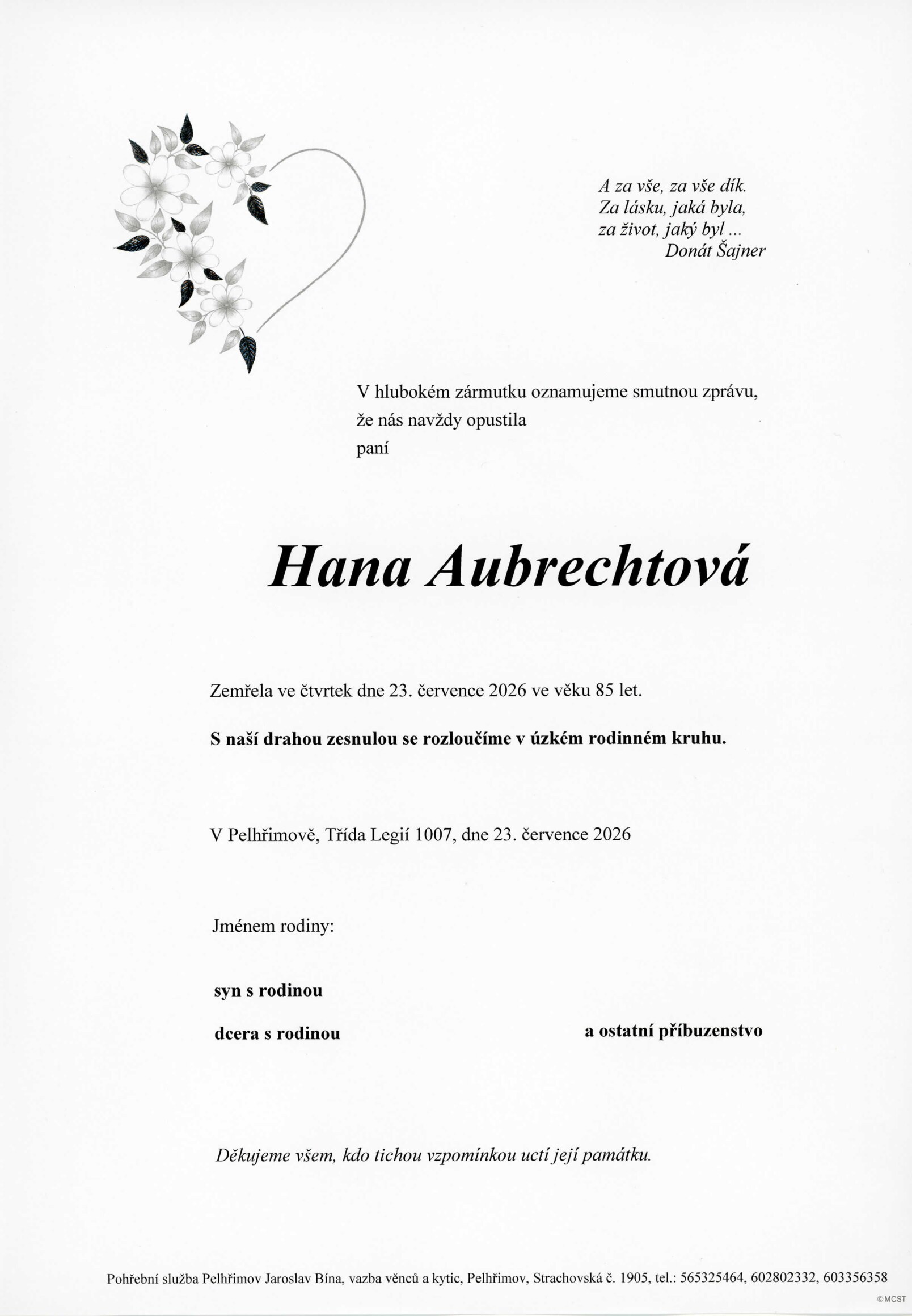 Parte – Hana Aubrechtová