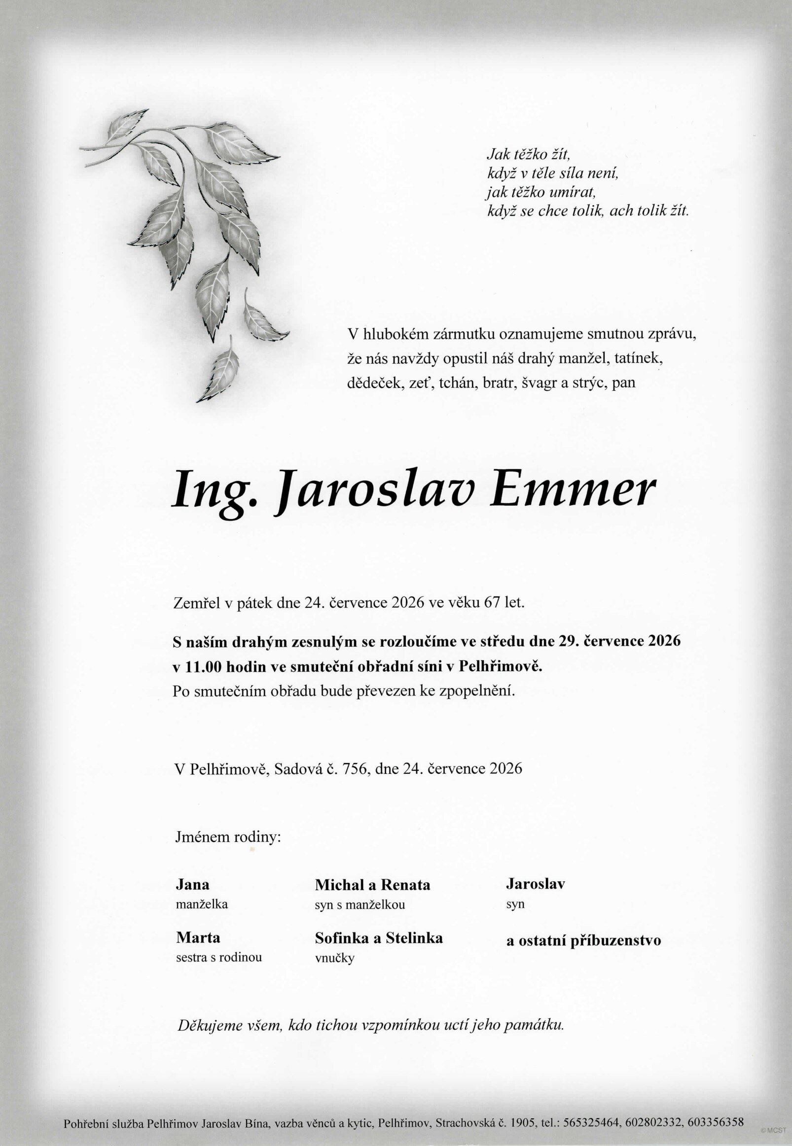 Parte – Ing. Jaroslav Emmer