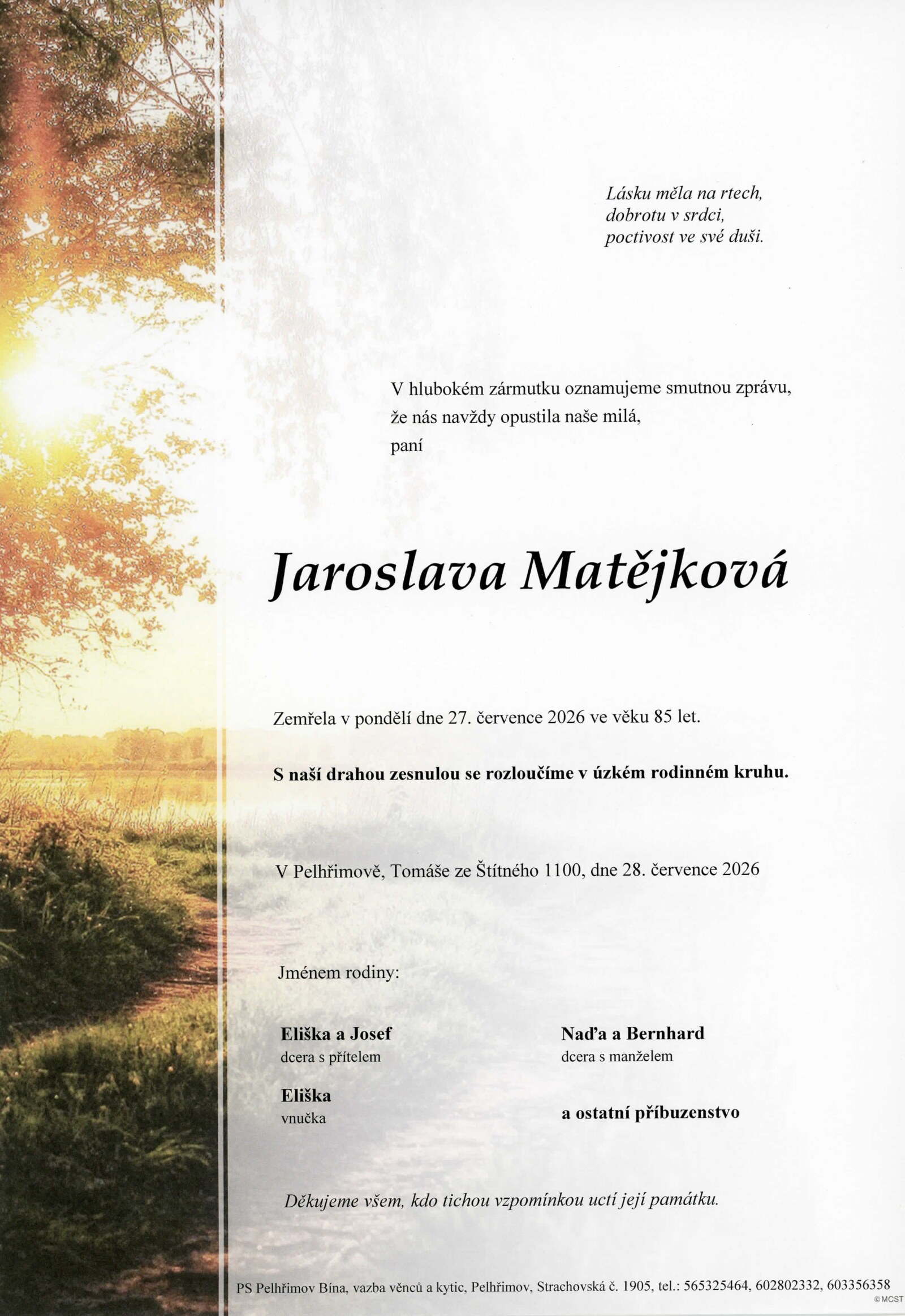 Parte – Jaroslava Matějková