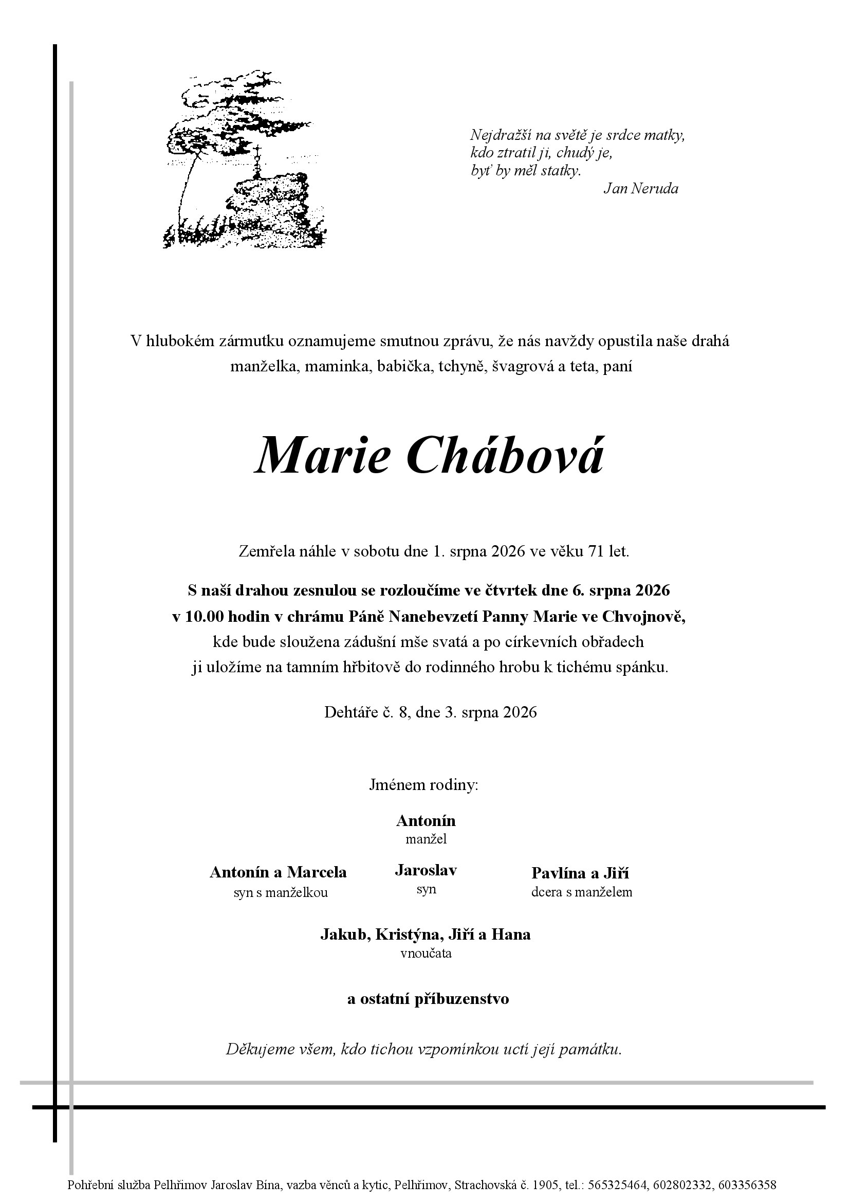 Parte – Marie Chábová