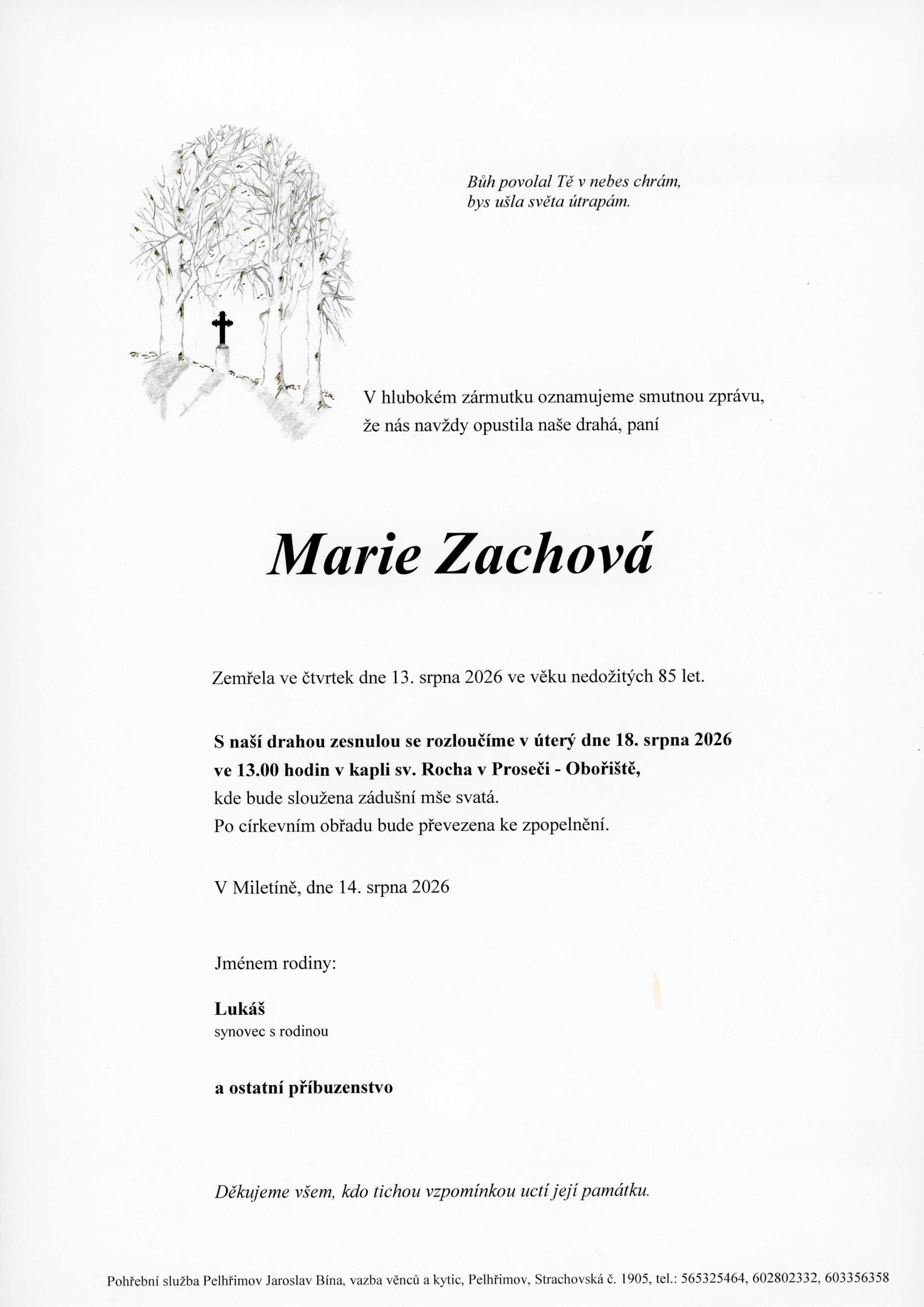 Parte – Marie Zachová