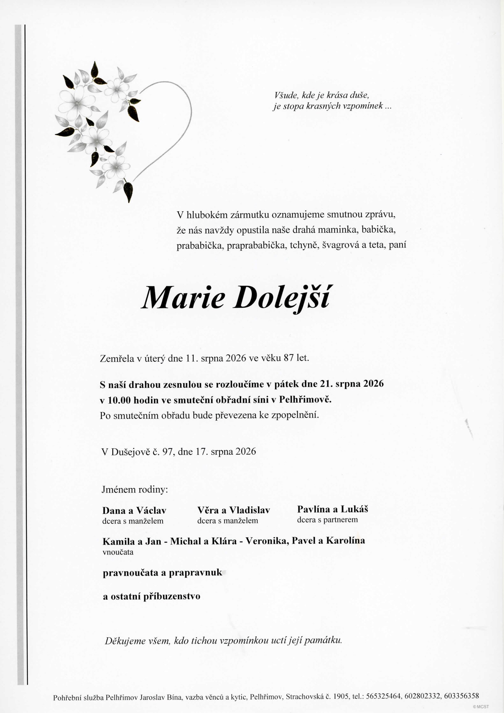 Parte – Marie Dolejší