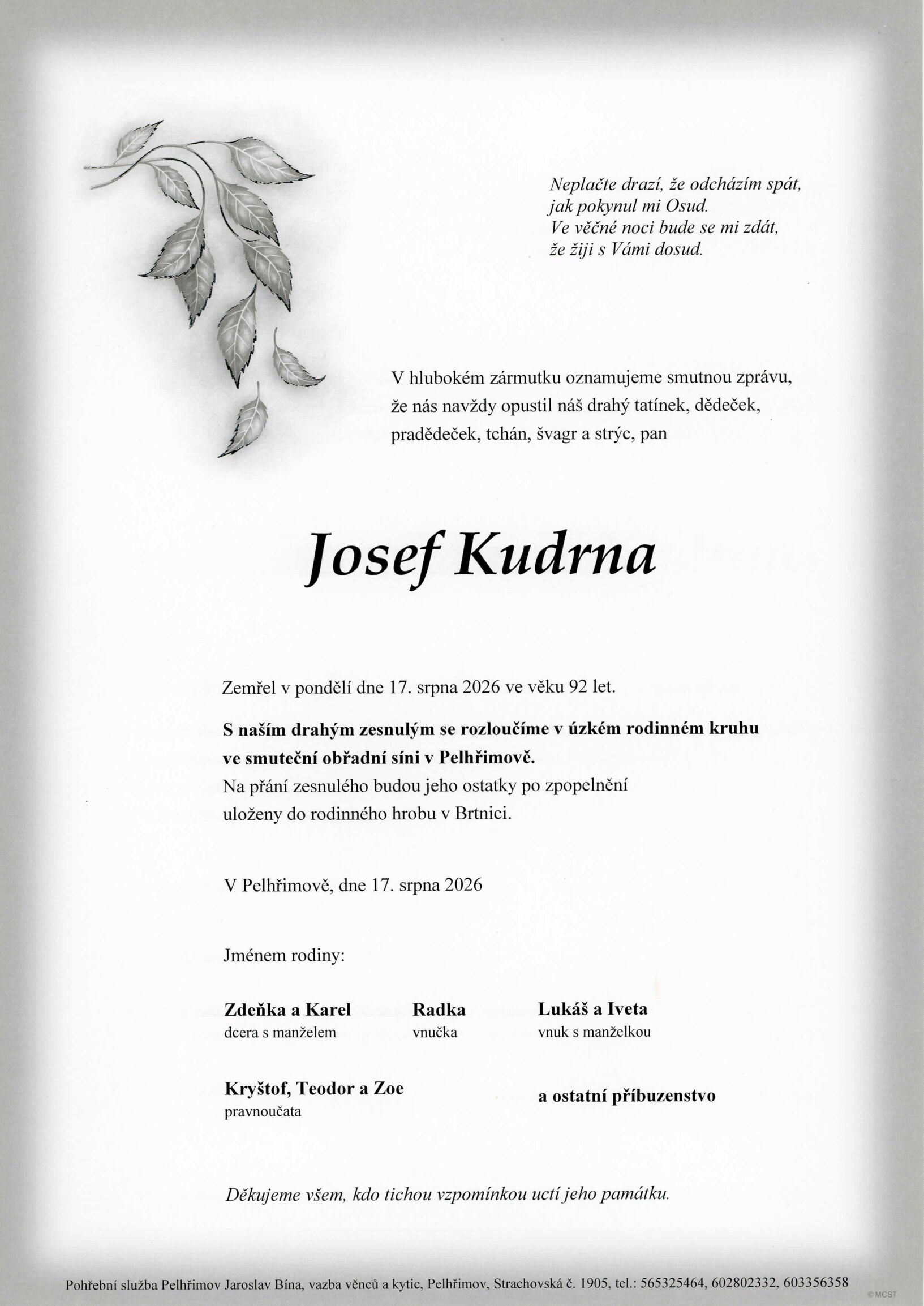 Parte – Josef Kudrna