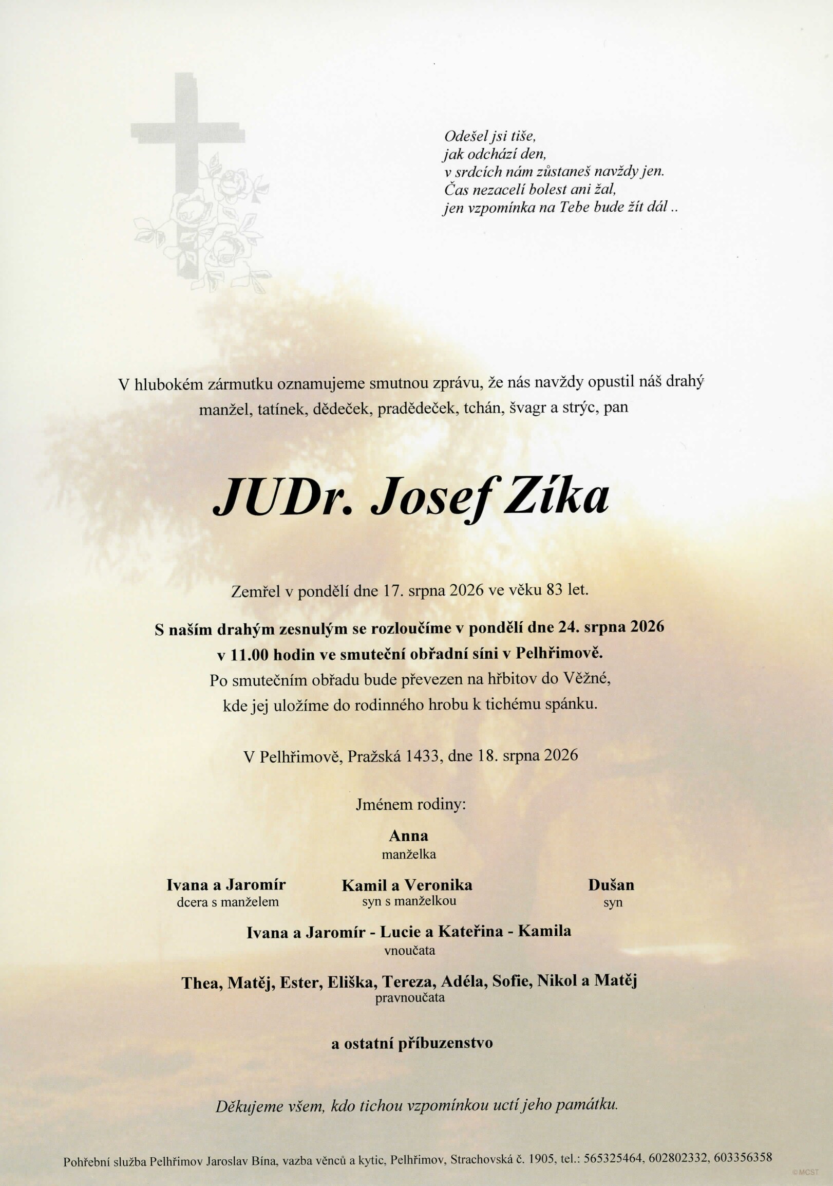 Parte – JUDr. Josef Zíka