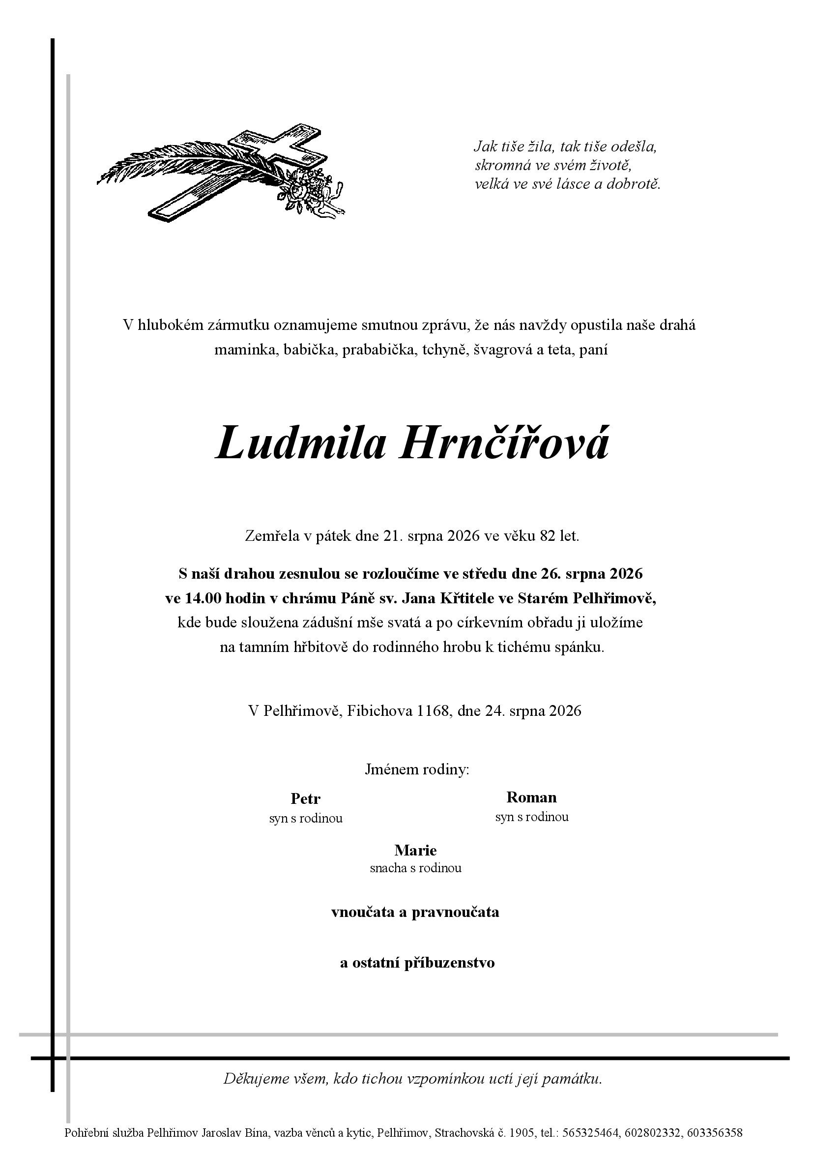 Parte – Ludmila Hrnčířová