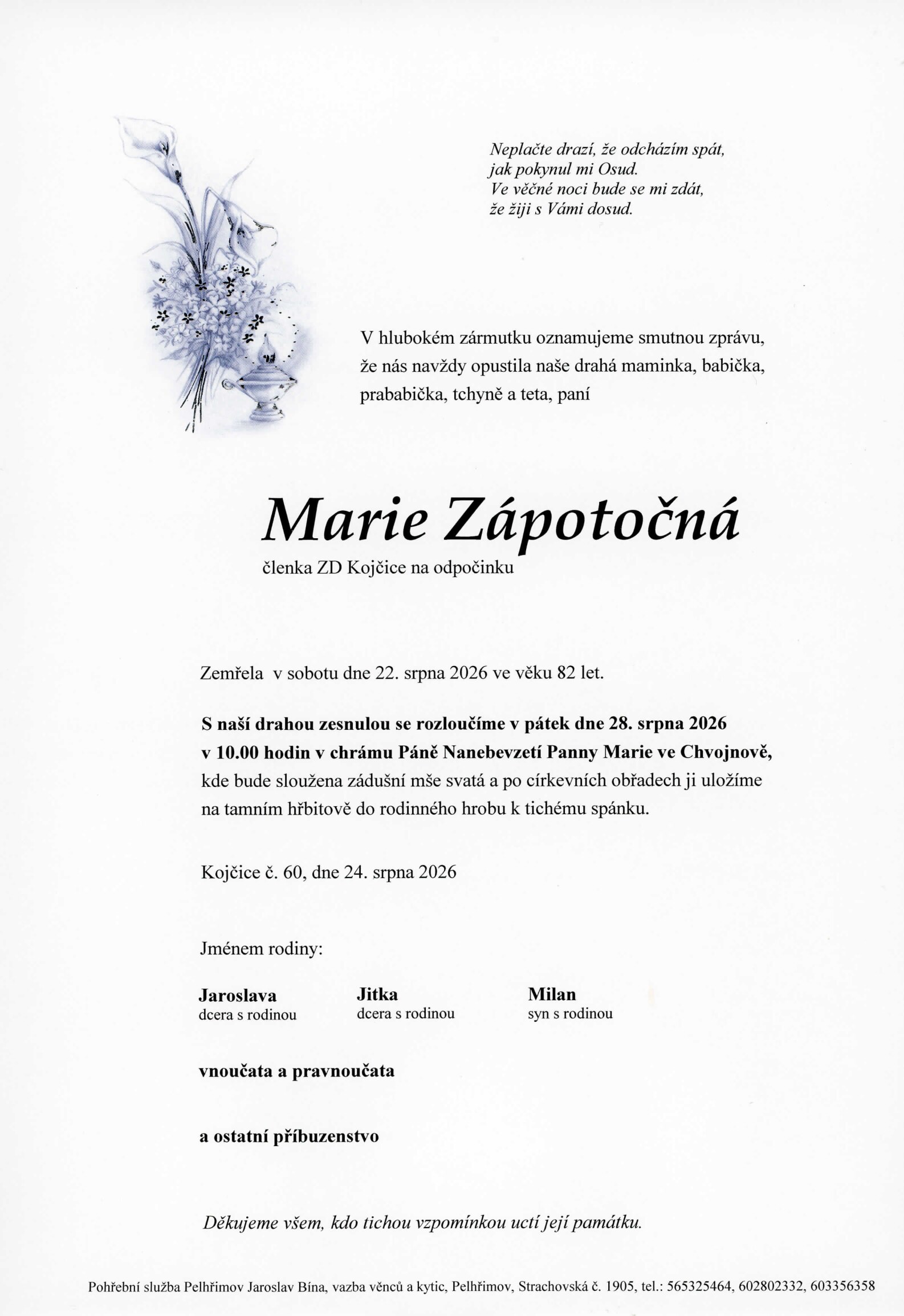 Parte – Marie Zápotočná