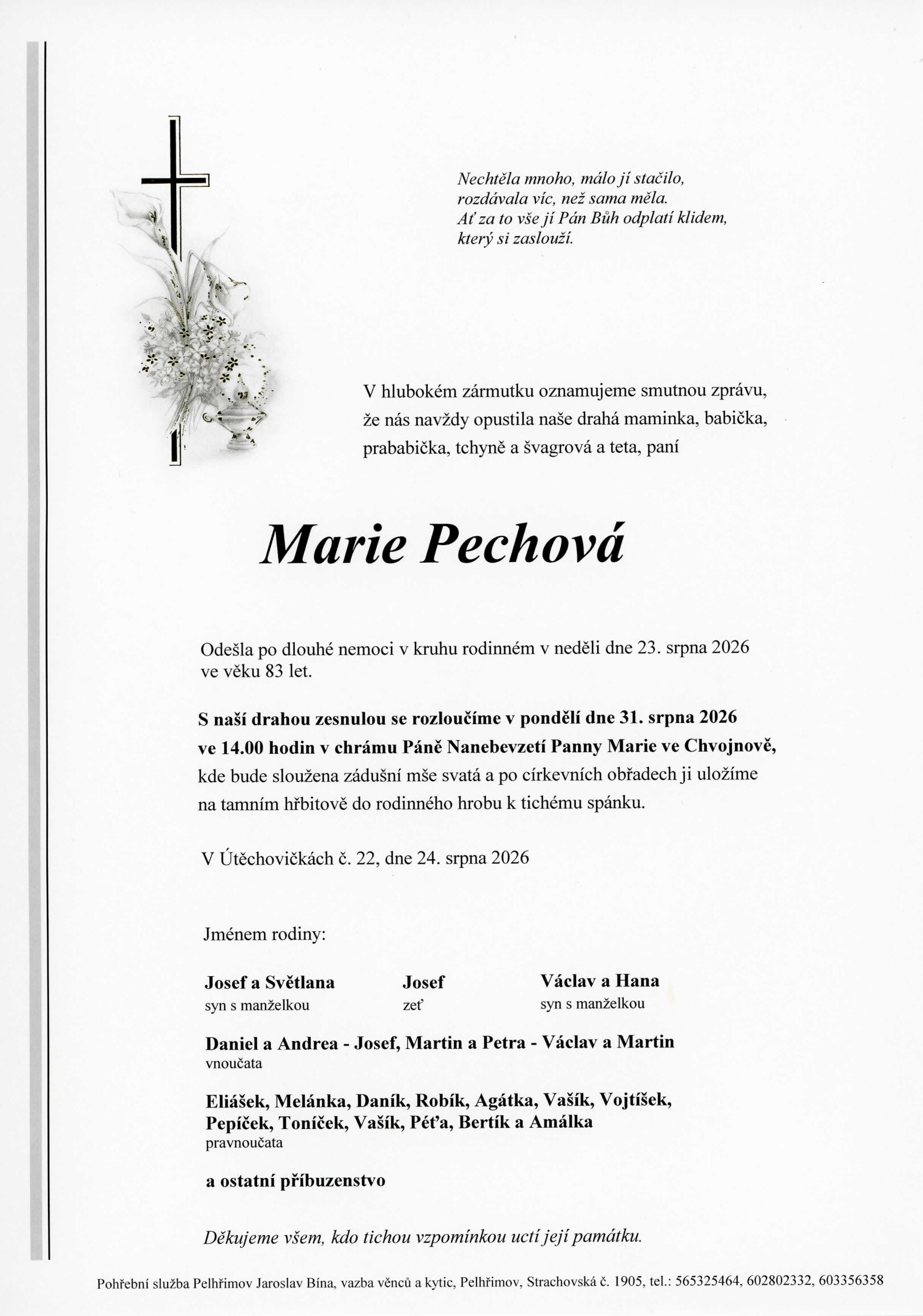 Parte – Marie Pechová