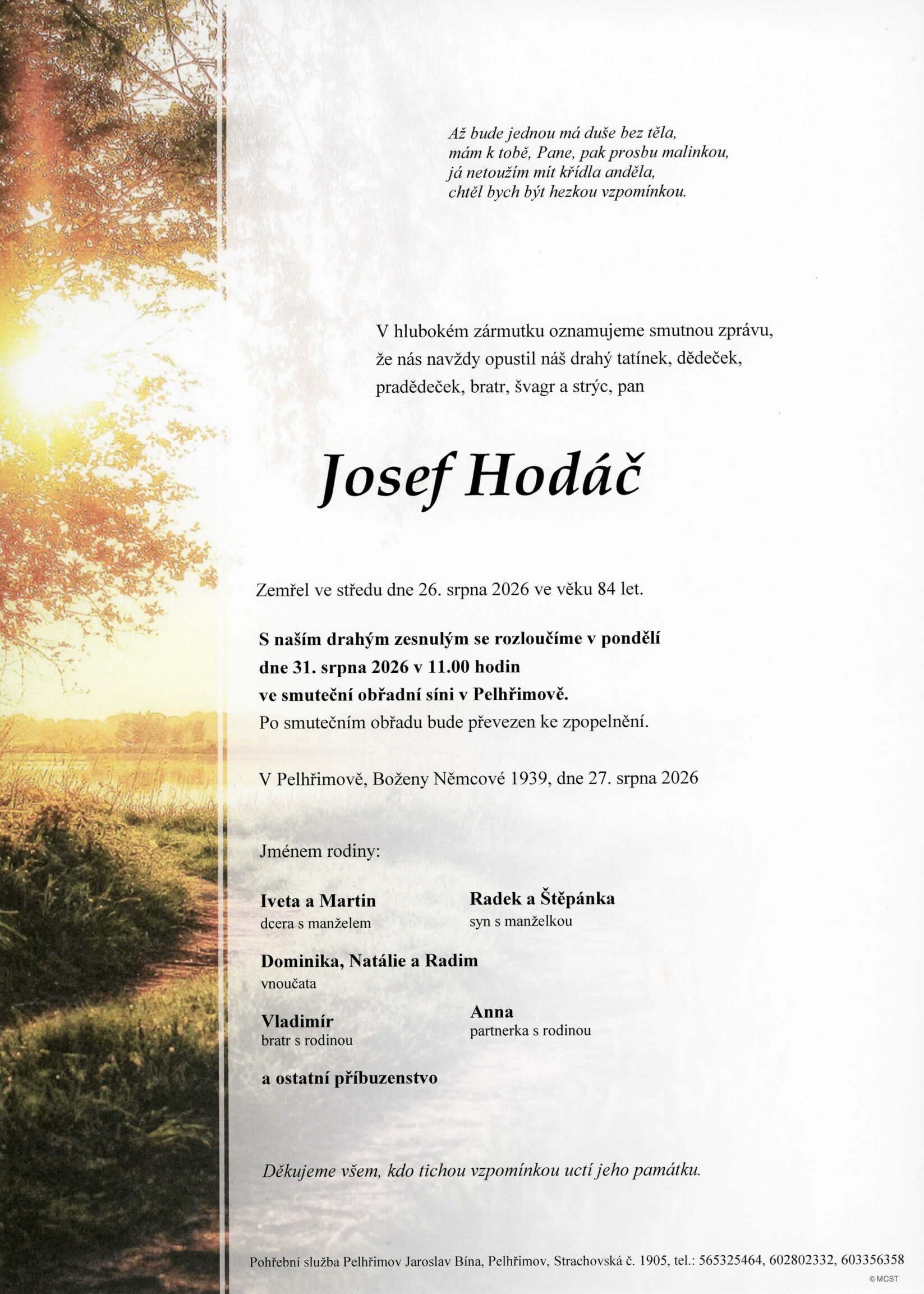 Parte – Josef Hodáč