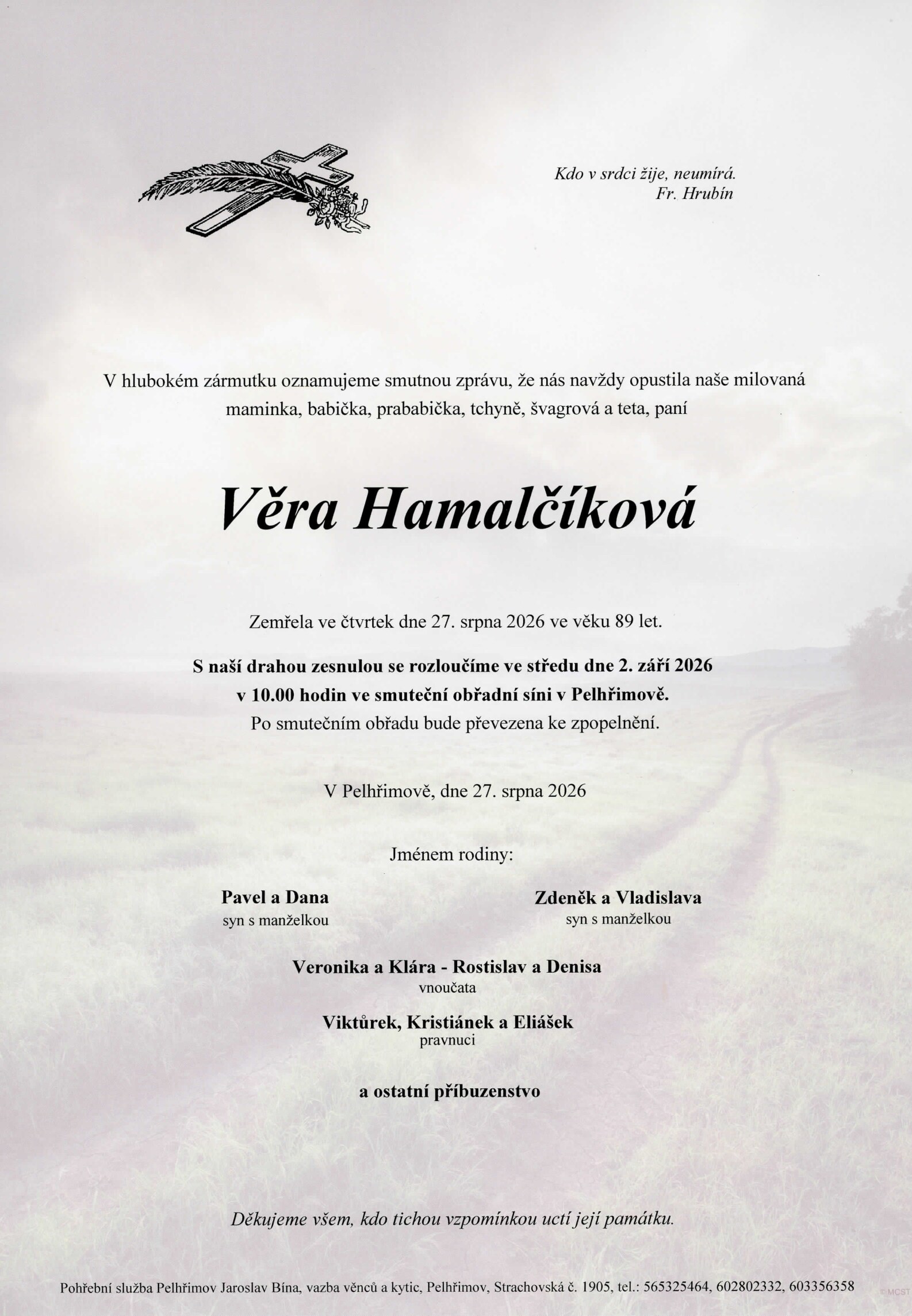 Parte – Věra Hamalčíková