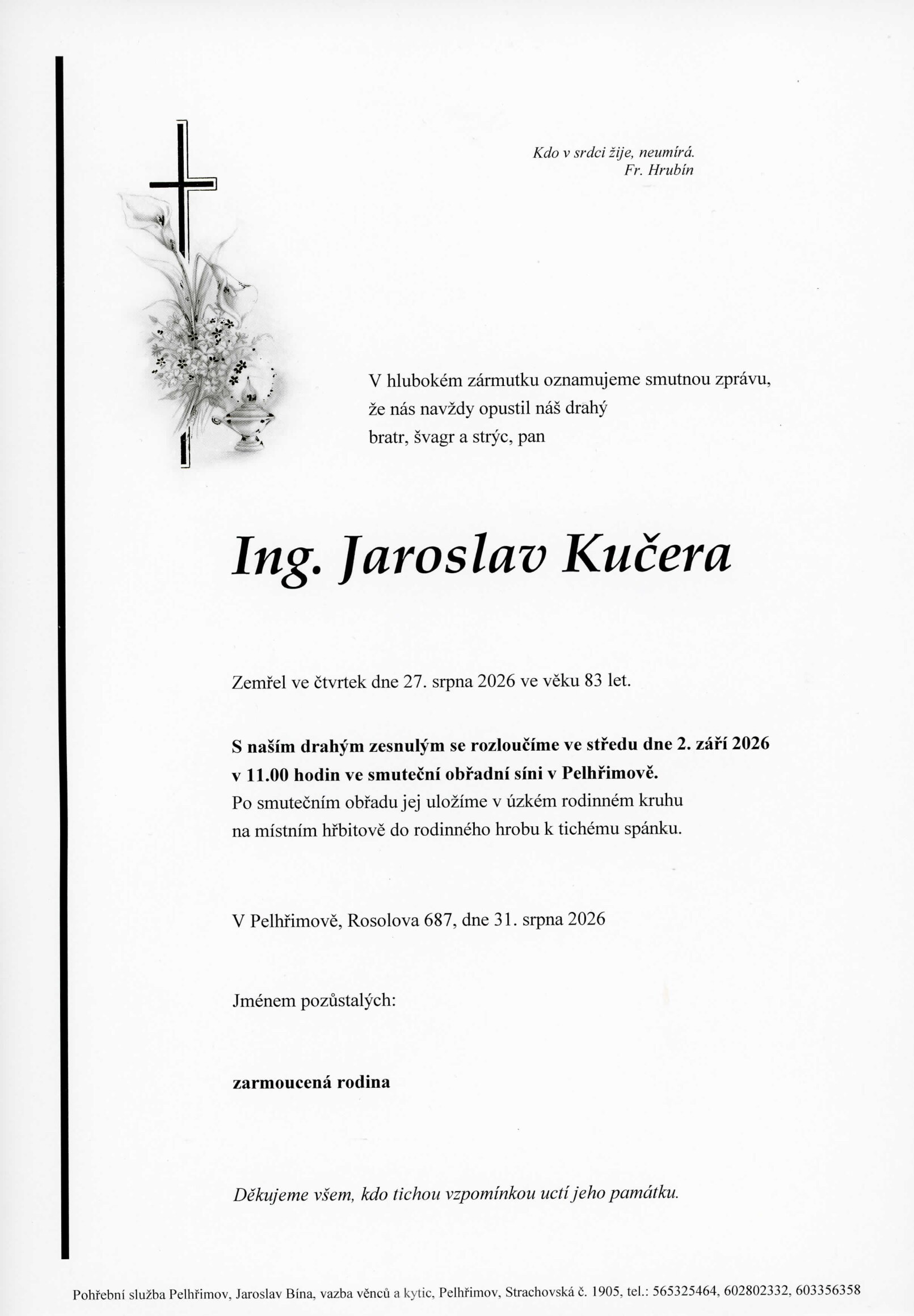 Parte – Ing. Jaroslav Kučera