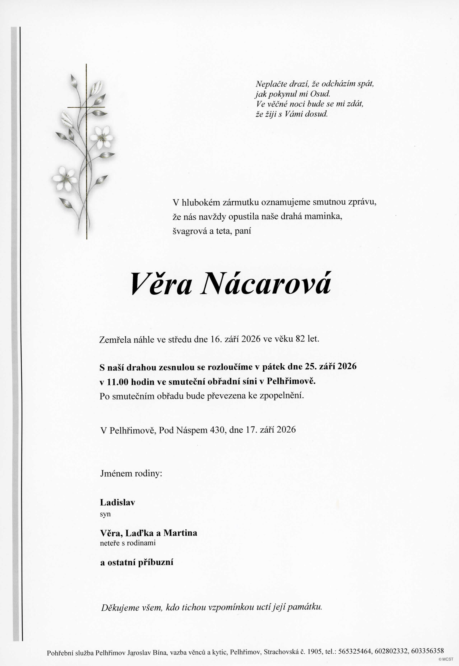 Parte – Věra Nácarová