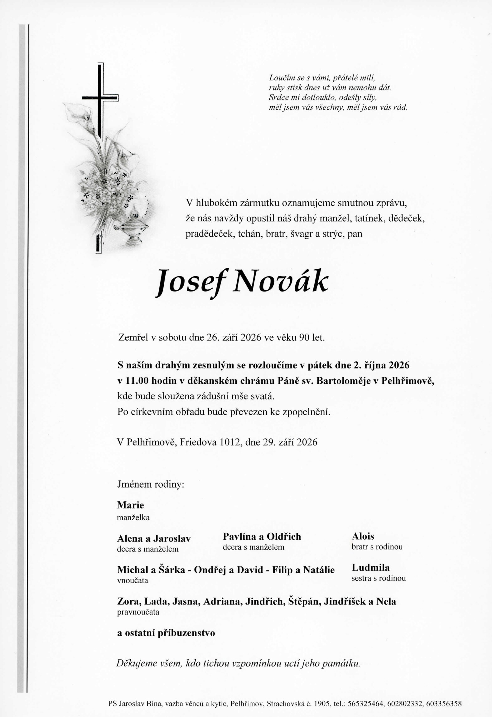 Parte – Josef Novák