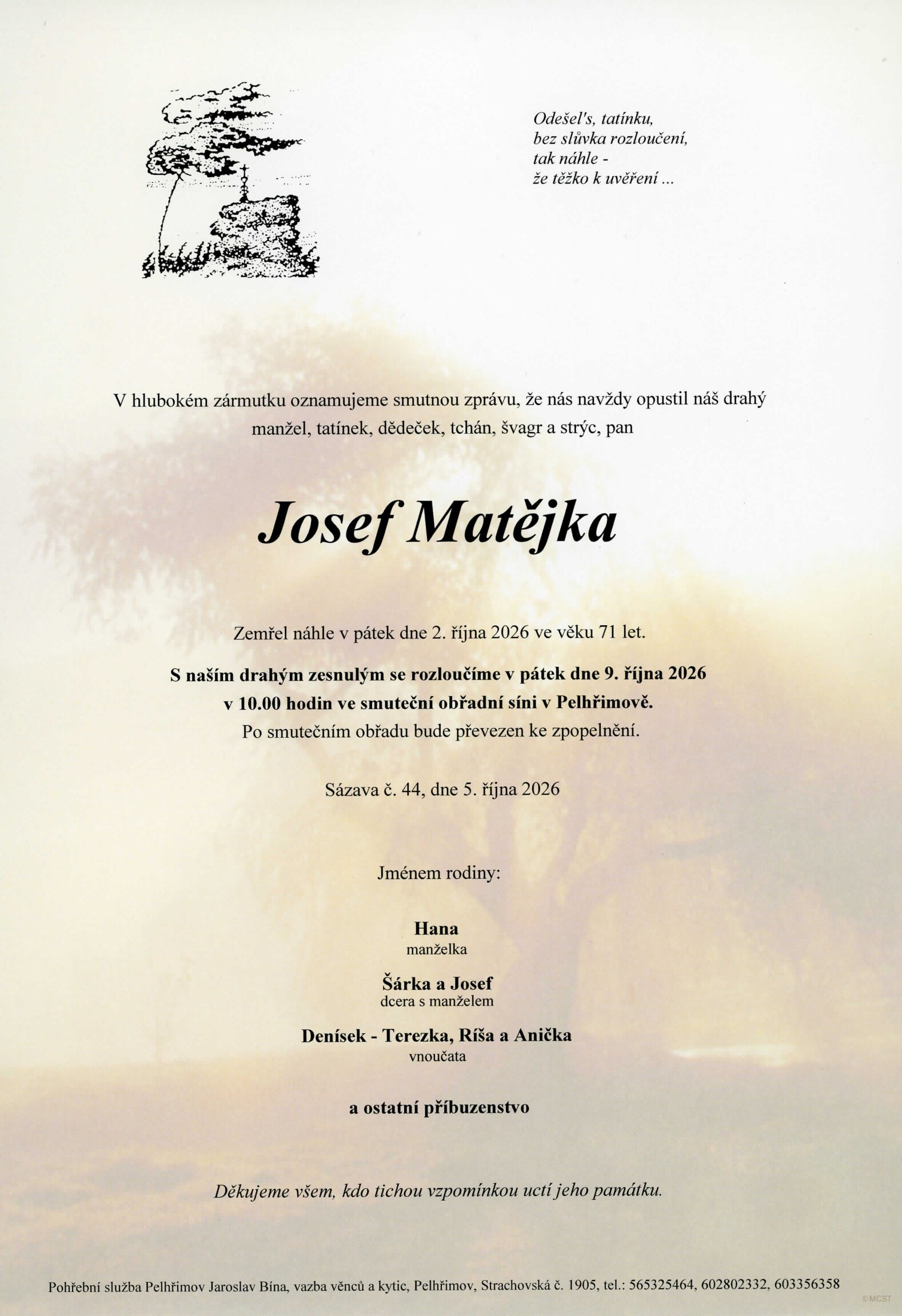 Parte – Josef Matějka