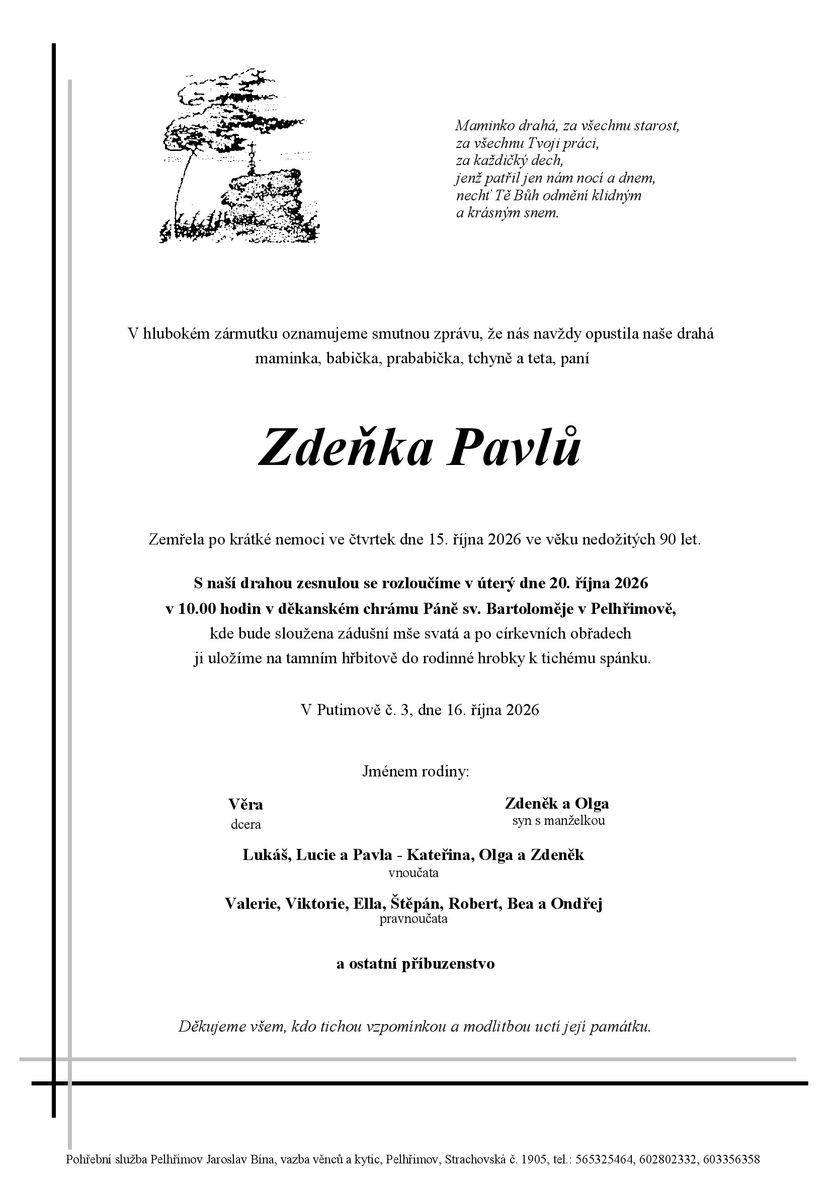 Parte – Zdeňka Pavlů